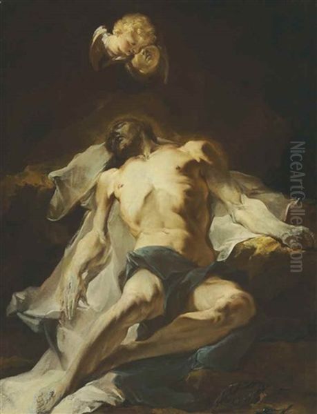 Christ Mourned By Seraphim - view 1