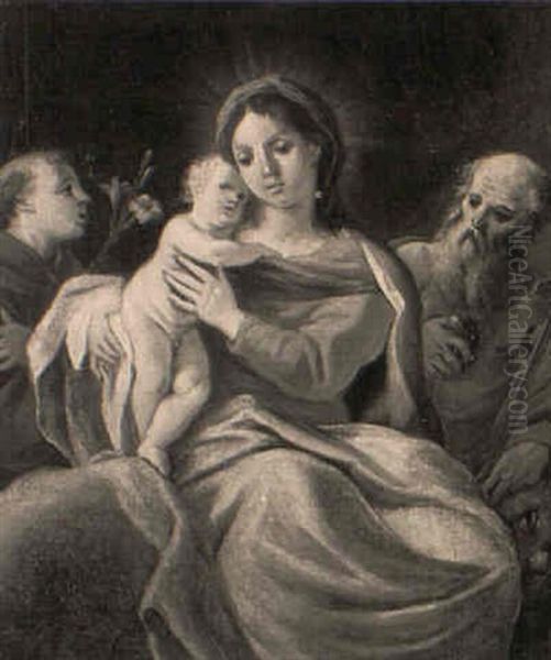 Vierge A L'enfant Avec St. Jerome Et St. Antoine De Padoue - view 1