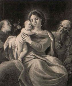 Vierge A L'enfant Avec St. Jerome Et St. Antoine De Padoue