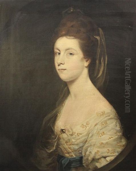 Portrait Of A Young Lady Wearing A White Dress - view 1