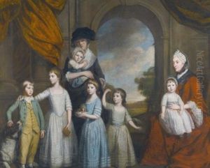 Portrait Of The Children Of William Craven, 6th Baron Craven by Thomas Beach