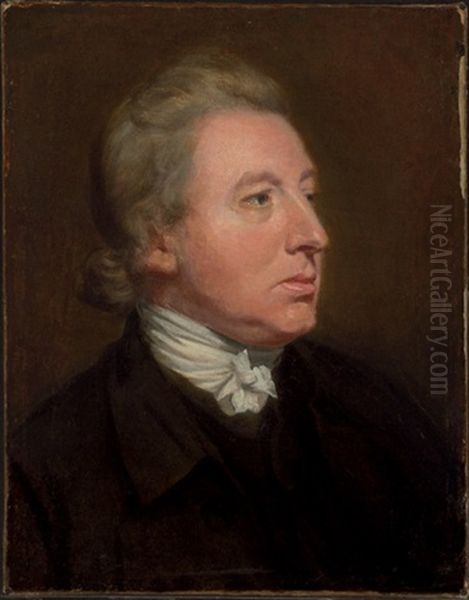 Portrait Of Edmund Burke In A Black Coat - view 1