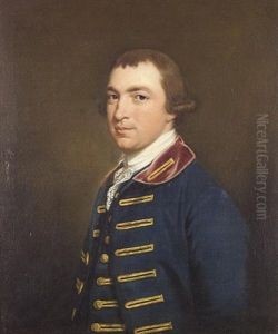 Portrait Of E.b Napier In A Dark Blue Coat With A Scarlet Collar Portrait Of E.b Napier In A Dark Blue Coat With A Scarlet Collar