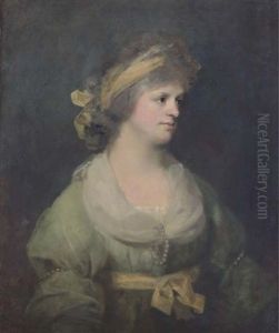 Portrait Of Elizabeth Havers In A Green Dress And Yellow Sash Portrait Of Elizabeth Havers In A Green Dress And Yellow Sash
