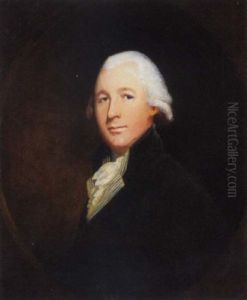 Portrait Of A Gentleman In A Black Jacket And White Cravat