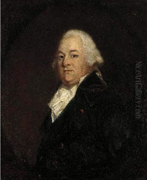 Portrait Of A Gentleman In A Black Jacket And White Cravat - view 1