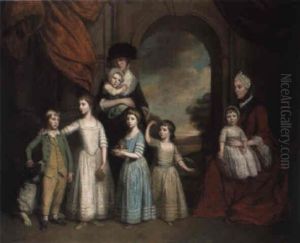 A Group Portrait Of The Craven Children by Thomas Beach