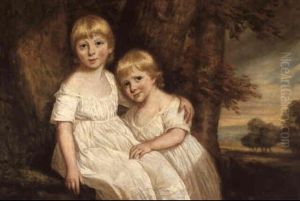 Portrait Of The Barnaby Children by Thomas Beach