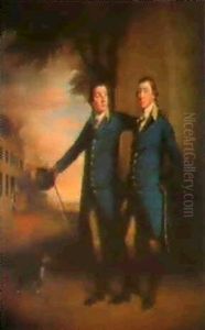 Portrait Of John And George Gould Of Fleet House And        Upway House, Dorset by Thomas Beach