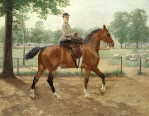 Morning Ride In Hyde Park by James Prinsep Barnes Beadle