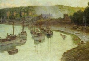 Bade I En Bugt, I Baggrunden Conway Castle, North Wales Bade I En Bugt, I Baggrunden Conway Castle, North Wales
