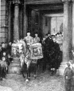 The Barrack Gate, The Mounted Band Of The Blues by James Prinsep Barnes Beadle