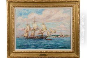 Uss Constellation Off Annapolis