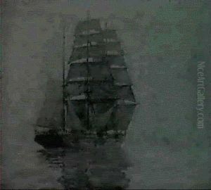 Ship In The Morning Mist by Reynolds Beal