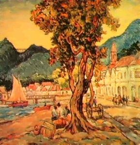Afternoon In A Seaside Village by Reynolds Beal