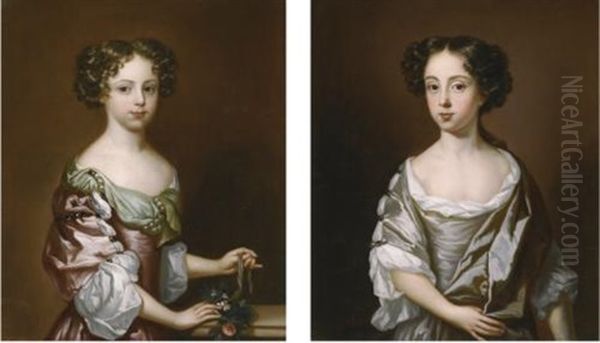 Portraits Of Anne Gulston; And Her Sister, Mary Gulston, The Daughters Of James Gulston Of Wyddial, Hertfordshire (pair) - view 1