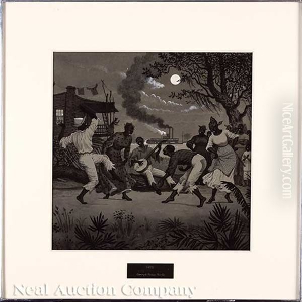 Planter's Home, Slave Quarters, Master Departing, Wounded Master Returning And Plantation Home Deserted (5 Works)(from The Dixie Series) - view 1