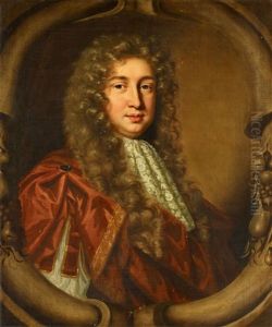 Portrait Of A Gentleman In A Trompe L'oeil Stone Frame
