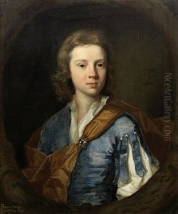 Portrait Of A Boy, Traditionally Identified As Francis Wiat, Bust-length, In A Blue Coat And Brown Sash