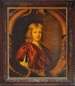 Portrait Of William Forster Aged 8, Half-length In Classical Dress, In Painted Architectural Pattern Oval