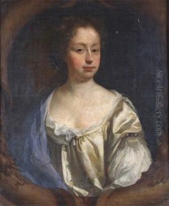 Portrait Of A Lady In A Painted Oval by Mary Beale