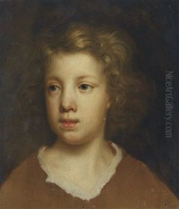 Portrait Study Of The Head Of A Boy, Probably Charles Beale, The Artist's Youngest Son by Mary Beale