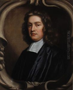 Portrait Of A Gentleman, Traditionally Identified With Reverend John Dobson Of Magdalene College, Oxford, In Clerical Robes, Within A Painted Stone Cartouche