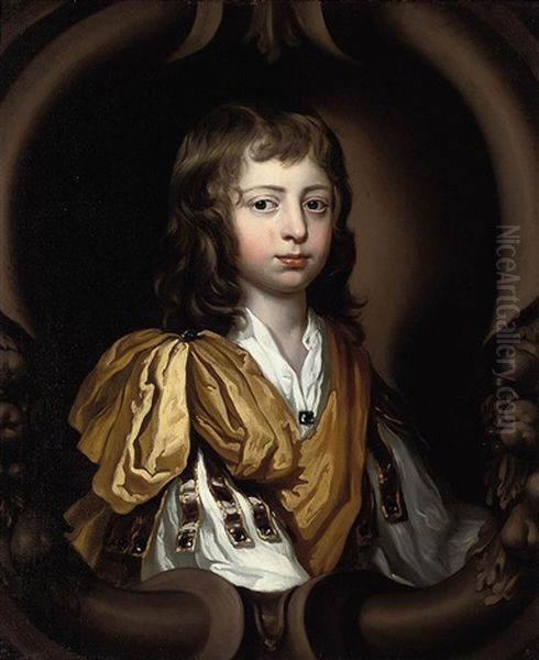 Portrait Of Richard Gulston In Classical Dress, By A Sculpted Cartouche - view 1