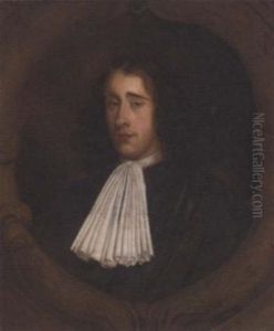 Portrait Of Justice John Shelden In A Black Robe And White Stock