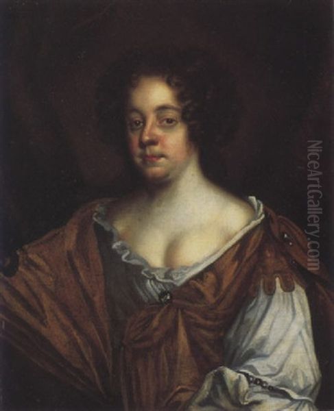 Portrait Of A Lady, Wearing A White Shirt And Brown Robe - view 1