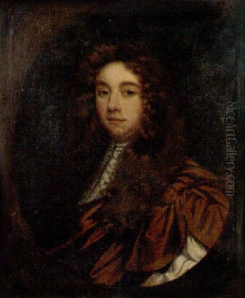 Portrait Of A Gentleman In A Brown Cloak And Lace Jabot - view 1