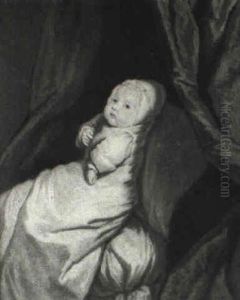 Portrait Of A Baby Wearing White Robes