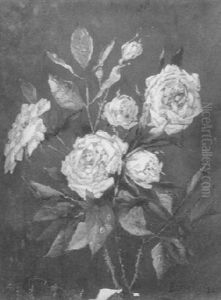 Still Life With White Roses by Gamaliel Waldo Beaman
