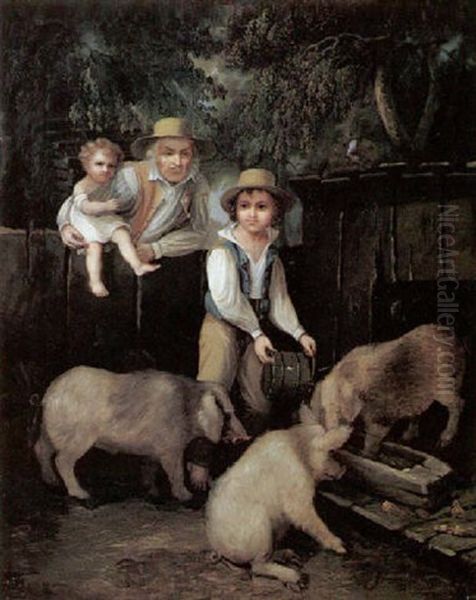 Feeding The Pigs - view 1
