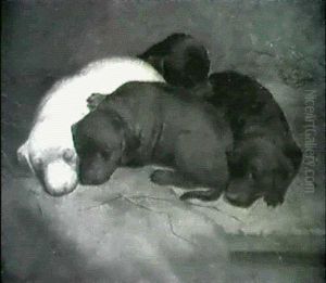 Resting Pups by James Henry Beard