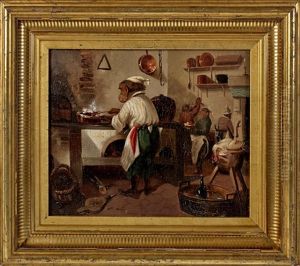 Monkeys In A Kitchen by William Holbrook Beard