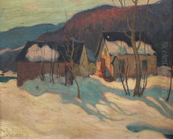 Winter Landscape With Farm House - view 1