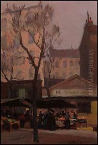 Market Scene by John William Beatty