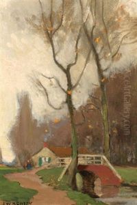Along The Canal by John William Beatty