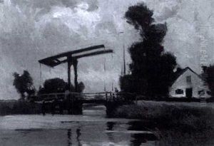 Drawbridge In Brittany by John William Beatty