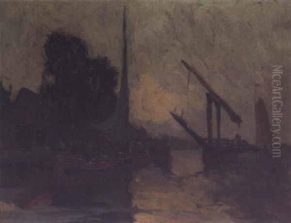 On The Canal, Holland - view 1