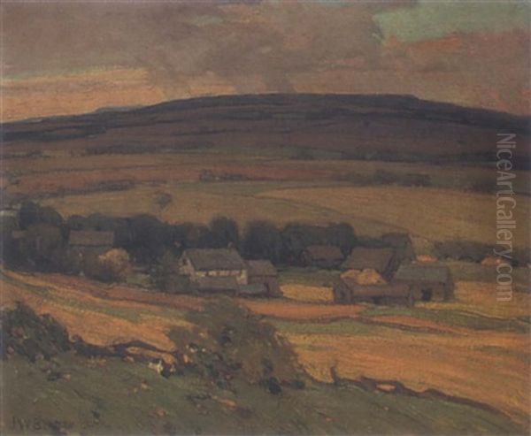 Farmstead With Rolling Hills, Summer - view 1