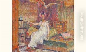 Femme En Blanc by Alcide-Marie le Beau