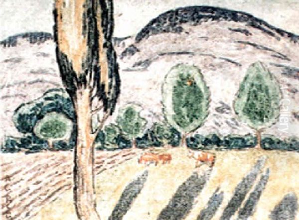 Paysage Aux Vaches Aux Environs De Neufchatel - view 1