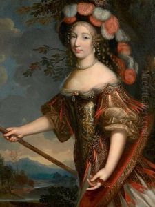 Portrait De Femme En Chasseresse by Charles Beaubrun