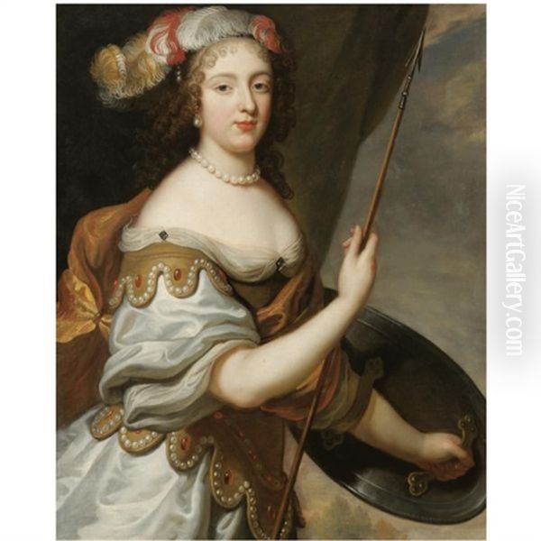 Portrait Of A Lady, Said To Be The Marquise D'alluye, Half Length, As Minerva - view 1
