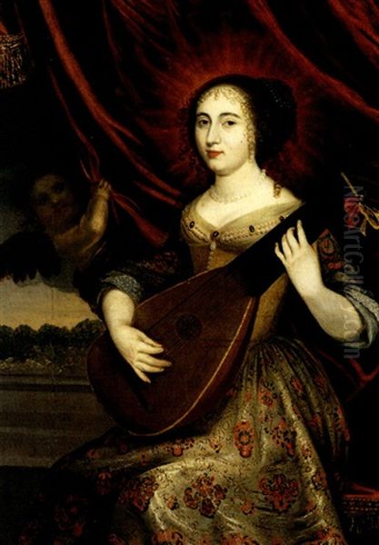 Portrait Of A Woman With A Lute - view 1