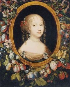 Portrait Of A Lady (madame Grignon, Daughter Of The Marquis De Sevigny?) In A Feigned Oval Frame Surrounded By A Garland Of Fruit Portrait Of A Lady (madame Grignon, Daughter Of The Marquis De Sevigny?) In A Feigned Oval Frame Surrounded By A Garland Of Fruit