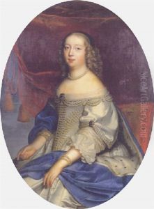 Portrait De Claire-clemence De Maile, Princesse De Conde by Charles Beaubrun