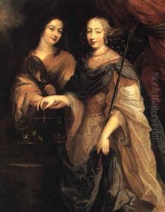 Allegorical Portrait Of Anne Of Austria As Justice by Charles Beaubrun